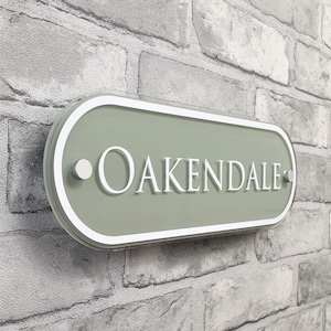 Traditional House Number Signs & Address Plaques in Sage Green afbeelding 13
