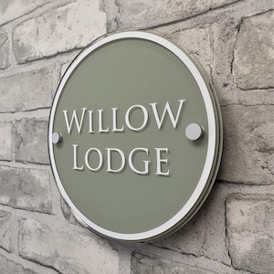 Traditional House Number Signs & Address Plaques in Sage Green afbeelding 12