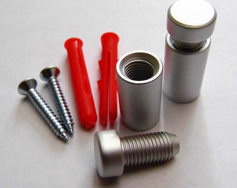 Fijaciones para señalización de aluminio tipo separador, par