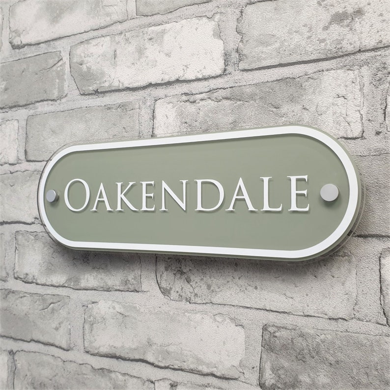 Traditional House Number Signs & Address Plaques in Sage Green Etsy UK
