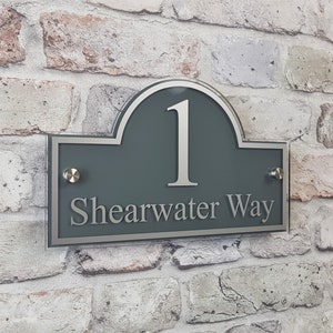 Contemporary House Sign or Address Plaque/Door Number