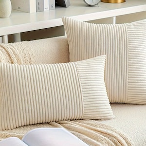Corduroy kussenslopen. 22 kleuren. Elke maat. Gestreept pilotenpatroon. Kussen met lendensteun. Zachte corduroy fluwelen kussensloop.