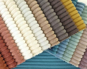 Tela de pana para tapicería por metro. 22 colores. Tela vintage. Tela de diseño. Tela para tapicería. Tela texturizada. Tela para muebles.