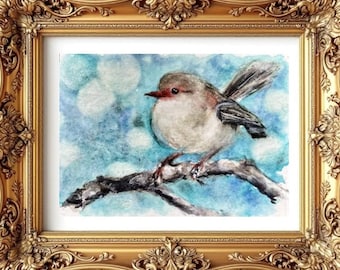 ACEO WREN Original Hand-Painted Watercolor 2.5"x3.5" Collectable Small Artwork