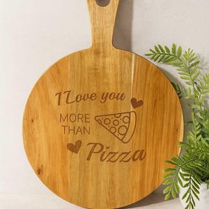 Personalised Acacia Wood Pizza Board Gift – Custom Engraved Serving Tray for Weddings, Engagements, Birthdays & Housewarmings