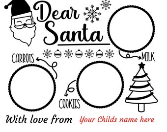 Personalised Engraved Wooden Santa Tray Gift | Custom | Christmas | Children | Fun