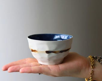 Ceramic Mediterranean Meze Dish: Artisan Small Bowl for Tapas, Olives, Dips