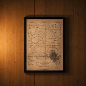 Roswell Map Poster | Vintage Topographic Map | Printable Download