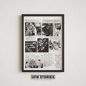Comic-Strip (2) vom UFO-Vorfall in Washington, D.C. 1952 – Berühmtes Ufologie-Sichtungsplakat (DIGITALER DOWNLOAD)