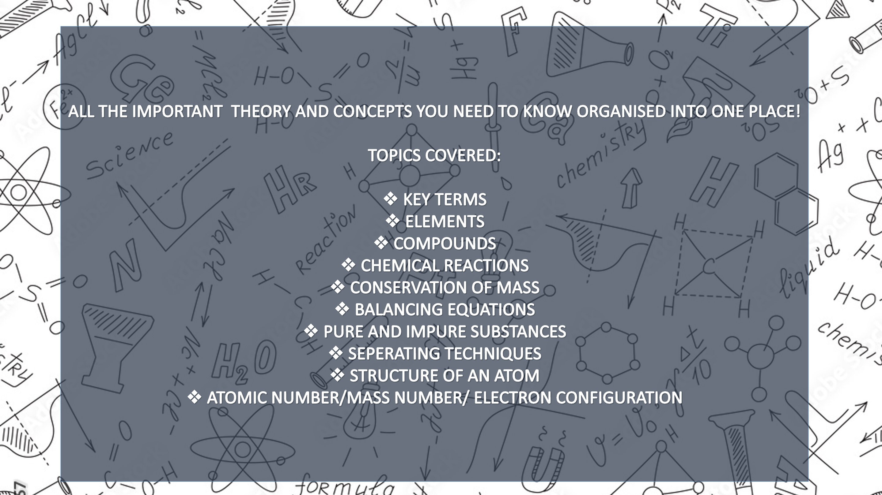 GCSE Chemistry Atomic Structure Summary Notes - Etsy