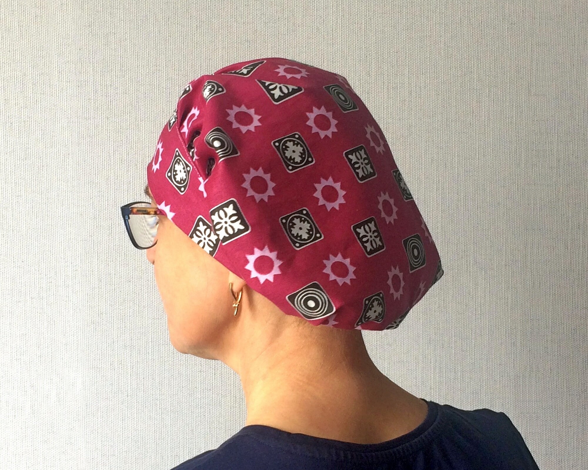 Bouffant SCRUB HAT Pattern and Tutorial PDF Scrub Cap Sewing ...