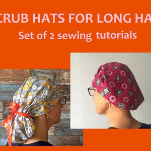 2 Scrub Cap Sewing Tutorials: Ponytail Scrub Cap and Bouffant Scrub Cap