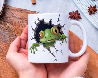 3D Frosch Sublimation Design Frosch PNG Digital Download Süßer Frosch Transparent Frosch Shirt Frosch Sticker Frosch Drucke lustige Tier Sublimation