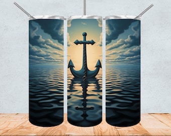 Anker-Becher-Wrap, Anker-PNG-Design, 20 oz-Becher-Wrap, Anker-Sublimations-Becher-Wrap, Anker-Drucke