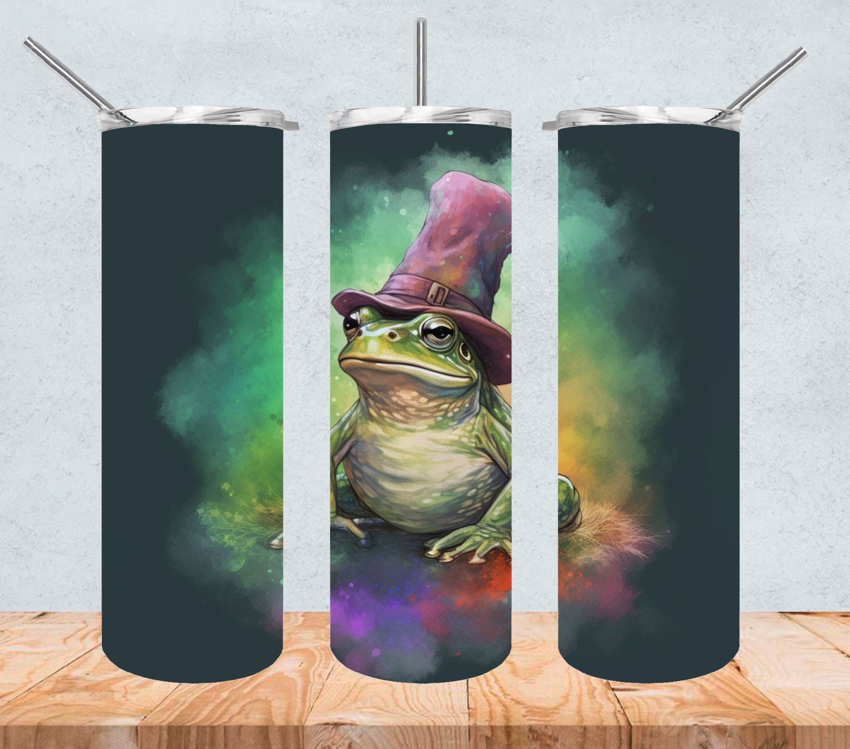 Funny Frog 20 Oz Tumbler Wrap Design Funny Frog Sublimation Frog in a ...