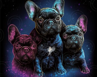 Bulldoggen Welpen Sublimation PNG für 20 oz Tumbler, Alkohol Tinte Digital Download, Tumbler Warp Dog Design, Hundeliebhaber Druckbare Kunst, DIY