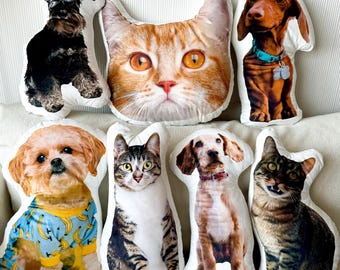 Custom 3D Pet Pillow, Personalized Pet Shaped Pillow, Funny Pet Pillow, Gift for Pet Lovers, Cat Lover Gift, Gift for Dog Lover