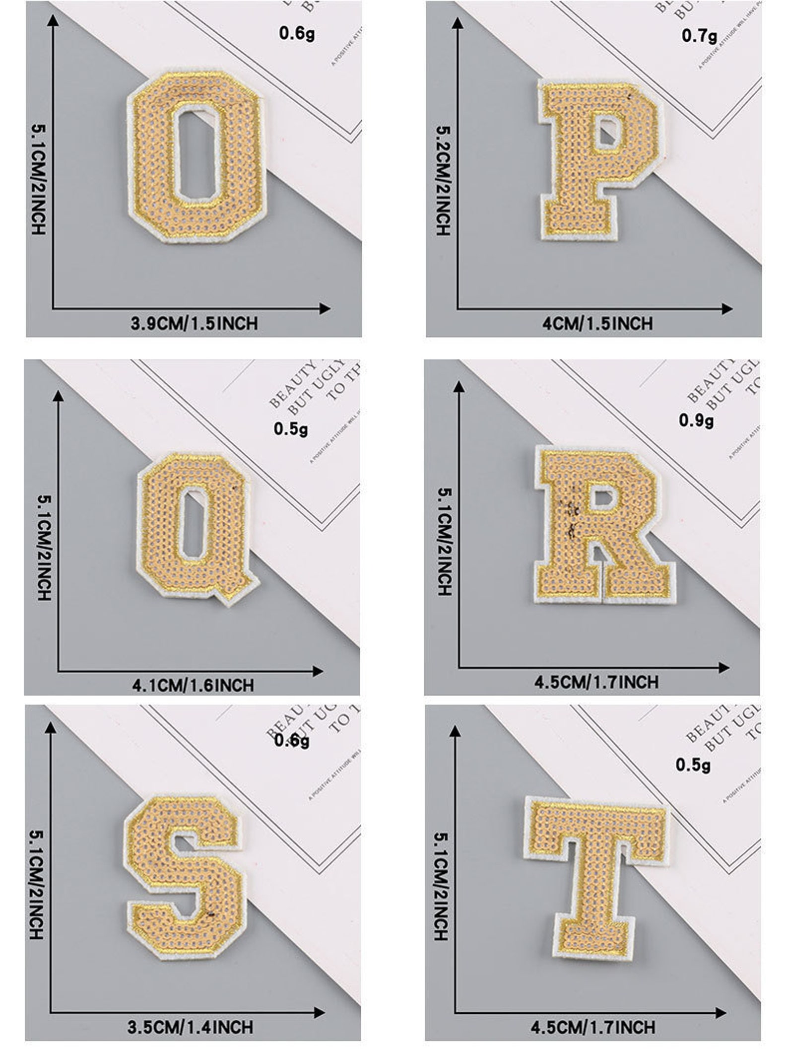 3 Colors Glitter Letters A-Z Iron-on Patch Letters Patch - Etsy