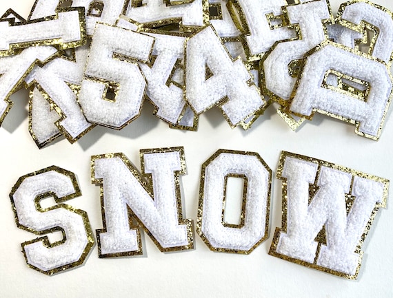 Iron On Letters for Clothing, A-Z Sequin Embroidery Patches for