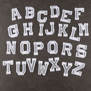 9-8006 Metallic Silver Letters - 1 inch Silver Alphabet Iron-on
