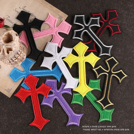 Buy Gothic Cross Iron on Appliqué Patch 11 Colors Online in India