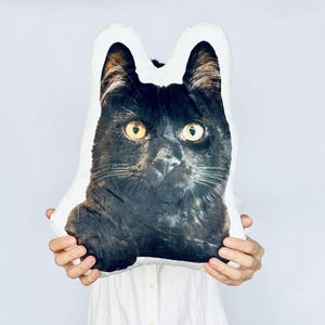 Gift for Cat Owner, Cat Pillow, Custom Cat Pillow, Custom Cat Photo Pillow, Cat Shaped Pillow, Cat Lover Gift, Cat Memorial Gifts
