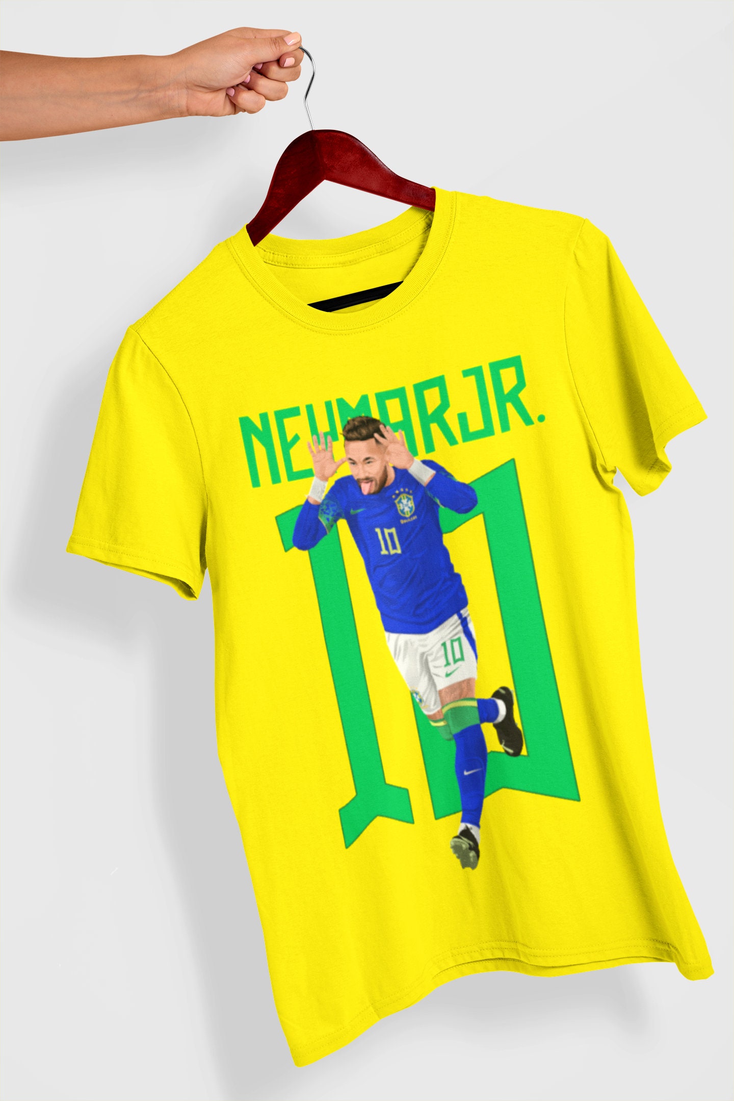 Camiseta Neymar Jr Fútbolista de Brasil Vintage para Hombre Mujer