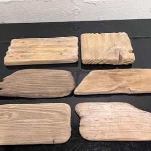 Small Flat Driftwood Planks: Reclaimed Wood Pieces for Crafts