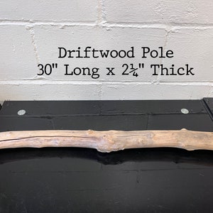 Driftwood pole 30&quot; long 2 1/4&quot; thick, for Macrame craft tapestries, hanging planter rod, Macrame dowel, Boho Stick, Beach Decor Sign Post