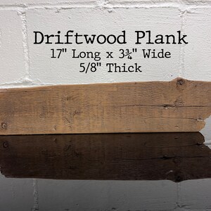 Weathered Wood Plank 17" Long | Driftwood Board for Rustic Coastal Sign Crafts, Beach Signs, Tiki bar signs, Beach Coastal Plank Base