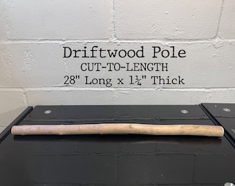 28" Driftwood Pole: Macrame Hanger, Boho Wall Art
