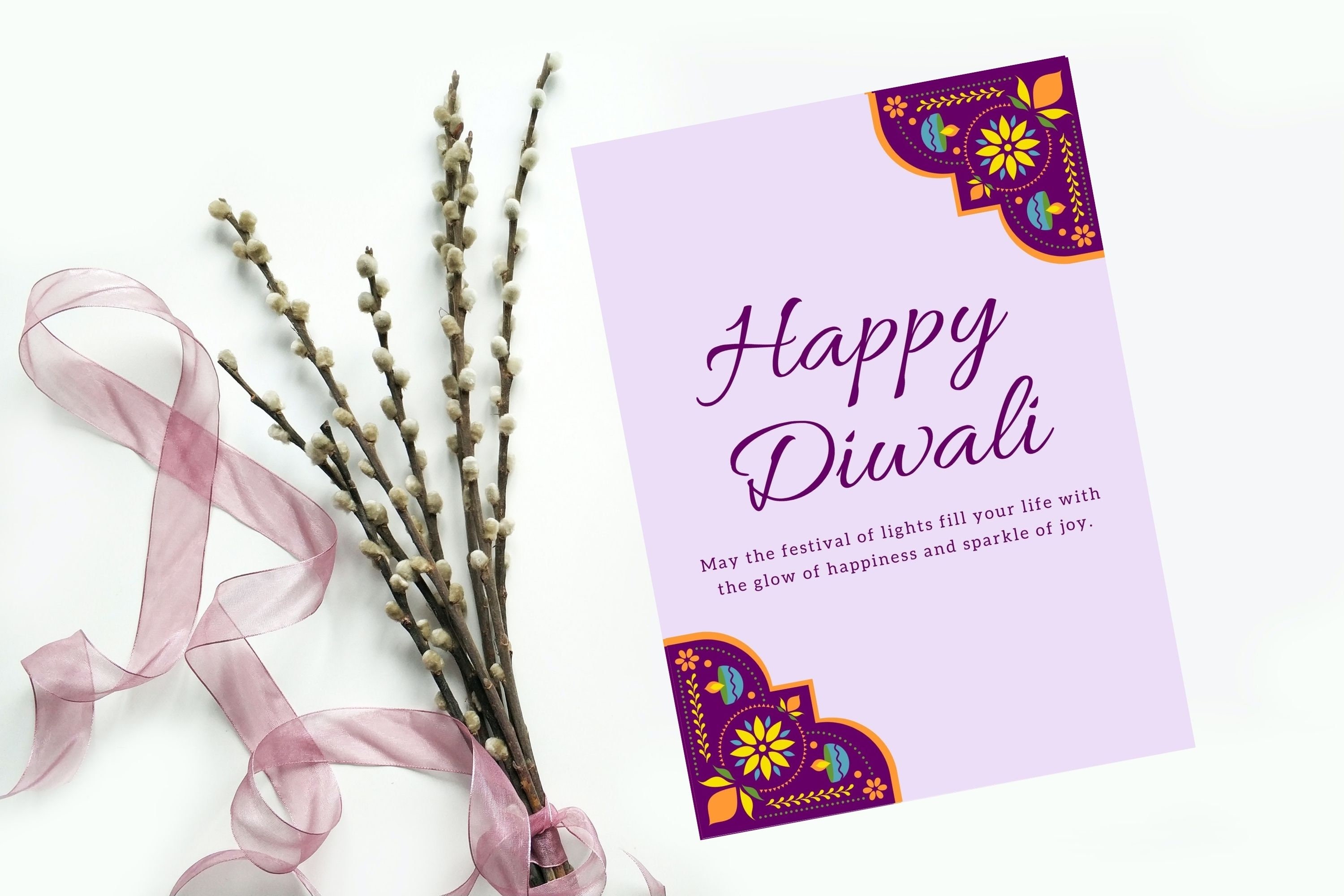 2 Printable Diwali Cards/set of 2 Diwali Cards/instant Download Card ...