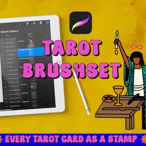Tarot Major Arcana Card Deck Creator Procreate Stamp brush Set