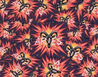 Psychedelic Aries Sticker | Trippy Ram Design | Bold Zodiac Art | Perfect for Laptops & Crafting | Astrology Lover Gift
