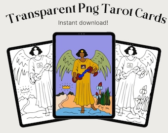 Transparent PNG Black & White Rider-Waite Based Downloadable Tarot Cards