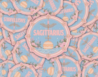 Ethereal Sagittarius Sticker | Pastel Zodiac Astrology Gift