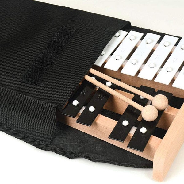 Professional Wooden Soprano Full Size Glockenspiel Xylophone with 27 Metal Keys for Adults & Kids - Includes 2 Wooden Beaters and Case