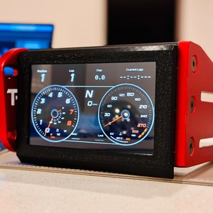 SimHub VOCORE 6.8 inch LCD Sim racing dashboard mount for 40120 profiles TrakRacer TR80, TR120, TR160 and others!