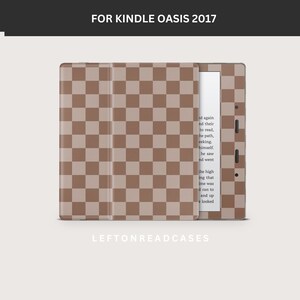 Kindle Oasis 2017  Skins Decal DIGITAL DOWNLOAD | To Print at DecalGirl.com, not at home | NOT a .svg  File | Muted Tan & Brown Checker