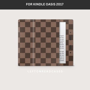 Kindle Oasis 2017 Skins Decal DIGITAL DOWNLOAD | To Print at DecalGirl.com, not at home | NOT a .svg  File | Brown Checkerboard