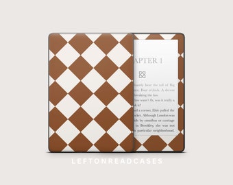 Kindle Paperwhite Skins Decal DIGITAL DOWNLOAD | To Print at DecalGirl.com, not at home | NOT a .svg  File | Brown&Cream Diamond Print