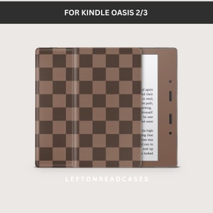 Kindle Oasis 2017 Skins Calcomanía DESCARGA DIGITAL / Para imprimir en DecalGirl.com, no en casa / NO es un archivo .svg / Marrón oscuro y claro a cuadros