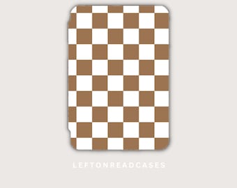 6" Paperwhite 10th 2018 case for model # PQ94WIF & PQ949EY  brown and white checkered aesthetic case