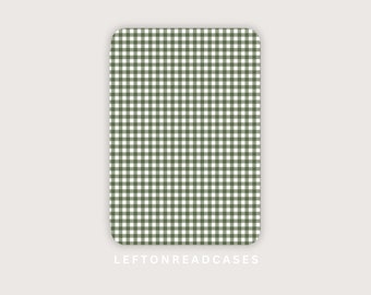 iPad mini 4/5 case green gingham case
