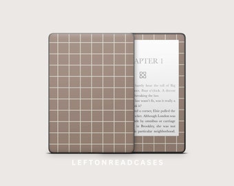 Kindle Paperwhite Skins Decal DIGITAL DOWNLOAD | To Print at DecalGirl.com, not at home | NOT a .svg  File | Cool Tan Grid