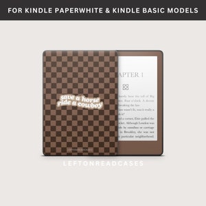 Kindle Paperwhite Skins Decal CYFROWE POBIERANIE | Do wydrukowania na DecalGirl.com, nie w domu | NIE plik .svg | Zapisz konia Neutral Checker