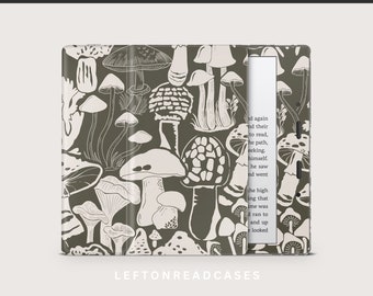 Kindle Oasis 2017 Skins Decal DIGITAL DOWNLOAD | To Print at DecalGirl.com, not at home | NOT a .svg  File Mushroom Cottage Core (Dark Gray)