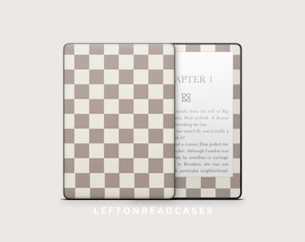 Kindle Paperwhite Skins Decal DIGITAL DOWNLOAD | To Print at DecalGirl.com, not at home | NOT a .svg  File | Tan & Cream Checkerboard Print