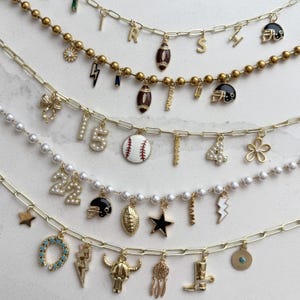 自分だけのオリジナルチャームネックレス/変色しないゴールドチャームネックレス/トレンドのチャームネックレス