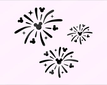 Koszulka z Myszką Fajerwerki SVG Koszulka urodzinowa Svg, Disneyland World Svg Mickey Svg